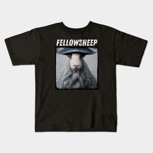 Fellowsheep - Wizard Sheep - Funny Kids T-Shirt by Fenay-Designs